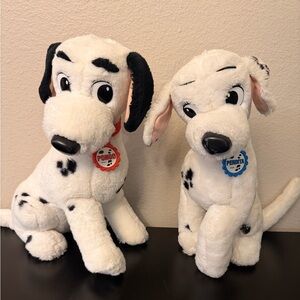 Disney 101 Dalmations Pongo & Perdita Mattel Vintage Plush
